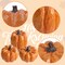 Pumpkins Fall Decor Set of 3 - Artificial Resin Thanksgiving Table Centerpiece for Home Mantel Porch Office & Farmhouse, Decorative Elegant Pumpkin Autumn Harvest Decorations (Orange)